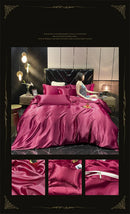 DecorBites™ Luxurious Mulberry Silk Bedding Set for King & Queen Beds