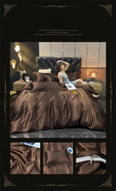 DecorBites™ Luxurious Mulberry Silk Bedding Set for King & Queen Beds