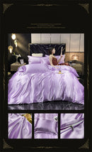 DecorBites™ Luxurious Mulberry Silk Bedding Set for King & Queen Beds