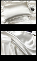 DecorBites™ Luxurious Mulberry Silk Bedding Set for King & Queen Beds