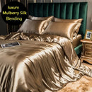 DecorBites™ Luxurious Mulberry Silk Bedding Set for King & Queen Beds