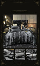 DecorBites™ Luxurious Mulberry Silk Bedding Set for King & Queen Beds
