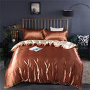 DecorBites™ Luxurious Mulberry Silk Bedding Set for King & Queen Beds