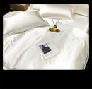 DecorBites™ Luxurious Mulberry Silk Bedding Set for King & Queen Beds