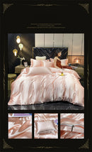DecorBites™ Luxurious Mulberry Silk Bedding Set for King & Queen Beds