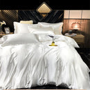 DecorBites™ Luxurious Mulberry Silk Bedding Set for King & Queen Beds