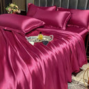 DecorBites™ Luxurious Nordic Silk Bedding Set
