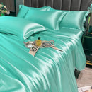 DecorBites™ Luxurious Nordic Silk Bedding Set for Couples