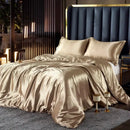 DecorBites™ Luxurious Nordic Silk Bedding Set for Couples