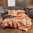 DecorBites™ Luxurious Rayon Satin Solid Color Bedding Set