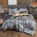 DecorBites™ Luxurious Rayon Satin Solid Color Bedding Set