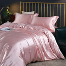 DecorBites™ Luxurious Silk Bedding Set: Duvet, Sheets, Pillowcase