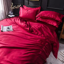 DecorBites™ Luxurious Silk Bedding Set for Single to King Size