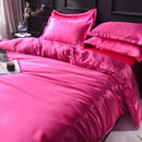 DecorBites™ Luxurious Silk Bedding Set: Sheets, Duvet, Pillowcase