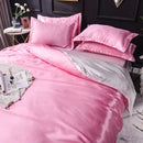 DecorBites™ Luxurious Silk Bedding Set: Sheets, Duvet, Pillowcase