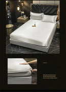 DecorBites™ Luxurious Silk Bedding Set with Sheets