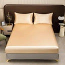 DecorBites™ Luxurious Solid Color Satin Bedding Set