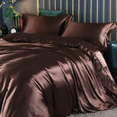 DecorBites™ Luxurious Solid Color Silk Bedding Set - King/Queen/Twin