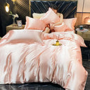 DecorBites™ Luxurious Solid Rayon Silk Bedding Set