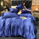 DecorBites™ Luxurious Solid Rayon Silk Bedding Set