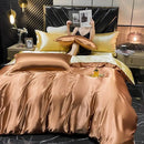DecorBites™ Luxurious Solid Rayon Silk Bedding Set