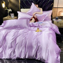 DecorBites™ Luxurious Solid Rayon Silk Bedding Set