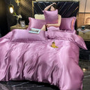 DecorBites™ Luxurious Solid Rayon Silk Bedding Set