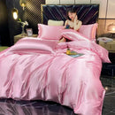 DecorBites™ Luxurious Solid Rayon Silk Bedding Set