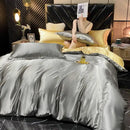 DecorBites™ Luxurious Solid Rayon Silk Bedding Set