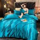 DecorBites™ Luxurious Solid Rayon Silk Bedding Set