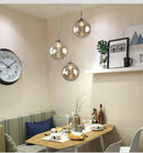 Modern loft dark & amber glass spiral chandelier dining room pendant