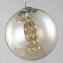 Modern loft dark & amber glass spiral chandelier dining room pendant
