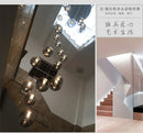 Modern loft dark & amber glass spiral chandelier dining room pendant