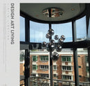 Modern loft dark & amber glass spiral chandelier dining room pendant