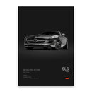 Modern black luxury car wall art print living room decor