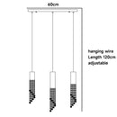 DecorBites™ Luxury Chrome Crystal LED Chandelier for Staircase