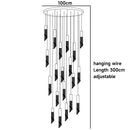 DecorBites™ Luxury Chrome Crystal LED Chandelier for Staircase