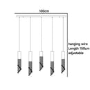 DecorBites™ Luxury Chrome Crystal LED Chandelier for Staircase