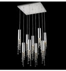 DecorBites™ Luxury Chrome Crystal LED Chandelier for Staircase