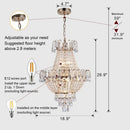 DecorBites™ Luxury Crystal Chandelier Copper Color 7-Light Fixture