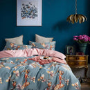 DecorBites™ Luxury Egyptian Cotton Bedding Set - Flamingo Leaf