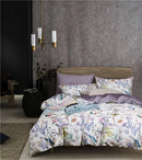 DecorBites™ Luxury Egyptian Cotton Bedding Set: Flamingo Leaf