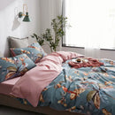 DecorBites™ Luxury Egyptian Cotton Bedding Set - Flamingo Leaf