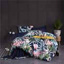 DecorBites™ Luxury Egyptian Cotton Bedding Set - Flamingo Leaf