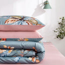 DecorBites™ Luxury Egyptian Cotton Bedding Set - Flamingo Leaf