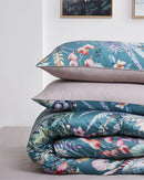 DecorBites™ Luxury Egyptian Cotton Bedding Set - Flamingo Leaf