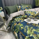 DecorBites™ Luxury Egyptian Cotton Bedding Set - Flamingo Leaf