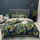 DecorBites™ Luxury Egyptian Cotton Bedding Set - Flamingo Leaf