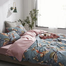 DecorBites™ Luxury Egyptian Cotton Bedding Set - Flamingo Leaf