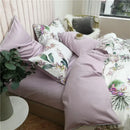 DecorBites™ Luxury Egyptian Cotton Bedding Set - Flamingo Leaf